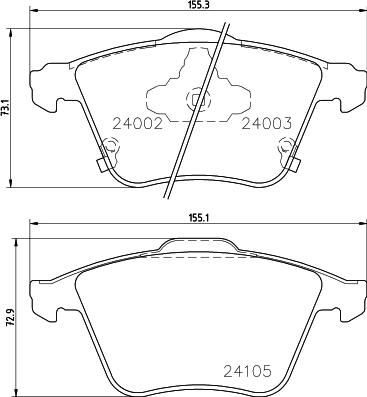 HELLA 8DB 355 011-051 - Гальмівні колодки, дискові гальма avtolavka.club