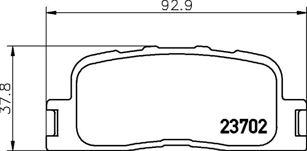 HELLA 8DB 355 011-001 - Гальмівні колодки, дискові гальма avtolavka.club