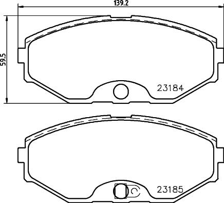 HELLA 8DB 355 011-181 - Гальмівні колодки, дискові гальма avtolavka.club