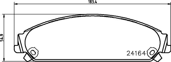 HELLA 8DB 355 011-891 - Гальмівні колодки, дискові гальма avtolavka.club