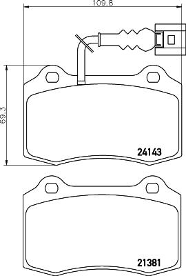 HELLA 8DB 355 011-741 - Гальмівні колодки, дискові гальма avtolavka.club