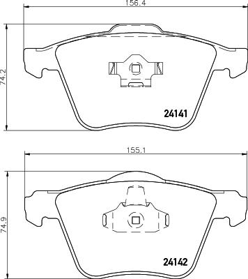 HELLA 8DB 355 011-721 - Гальмівні колодки, дискові гальма avtolavka.club