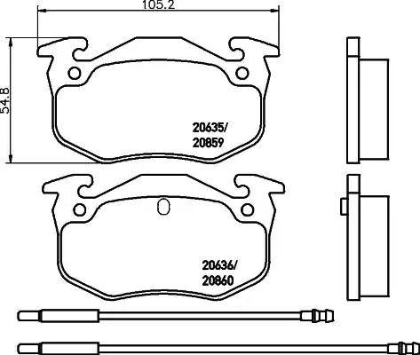 HELLA 8DB 355 018-921 - Гальмівні колодки, дискові гальма avtolavka.club