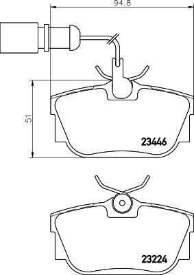 HELLA 8DB 355 018-571 - Гальмівні колодки, дискові гальма avtolavka.club