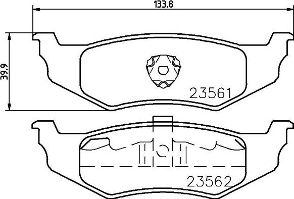 HELLA 8DB 355 018-661 - Гальмівні колодки, дискові гальма avtolavka.club