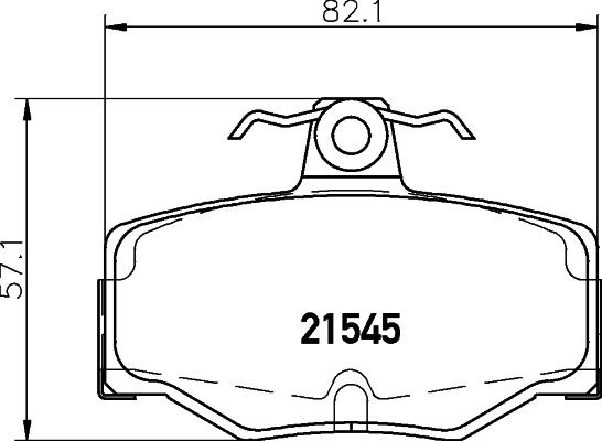 HELLA 8DB 355 018-021 - Гальмівні колодки, дискові гальма avtolavka.club