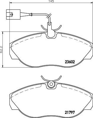 HELLA 8DB 355 018-891 - Гальмівні колодки, дискові гальма avtolavka.club