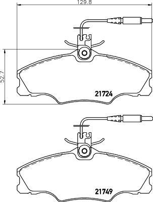 HELLA 8DB 355 018-201 - Гальмівні колодки, дискові гальма avtolavka.club