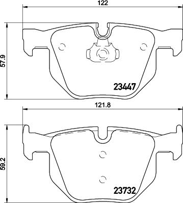 HELLA 8DB 355 013-941 - Гальмівні колодки, дискові гальма avtolavka.club