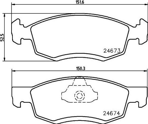 HELLA 8DB 355 013-951 - Гальмівні колодки, дискові гальма avtolavka.club