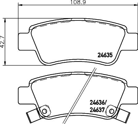 HELLA 8DB 355 013-591 - Гальмівні колодки, дискові гальма avtolavka.club