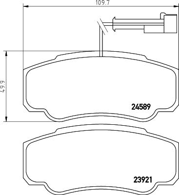 HELLA 8DB 355 013-511 - Гальмівні колодки, дискові гальма avtolavka.club