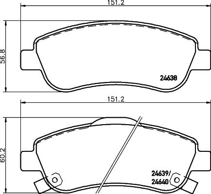 HELLA 8DB 355 013-611 - Гальмівні колодки, дискові гальма avtolavka.club