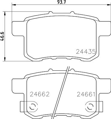 HELLA 8DB 355 013-631 - Гальмівні колодки, дискові гальма avtolavka.club