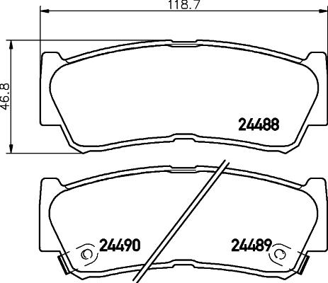 HELLA 8DB 355 013-081 - Гальмівні колодки, дискові гальма avtolavka.club