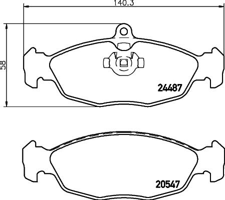 HELLA 8DB 355 013-031 - Гальмівні колодки, дискові гальма avtolavka.club