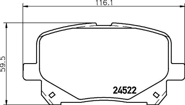 HELLA 8DB 355 013-161 - Гальмівні колодки, дискові гальма avtolavka.club