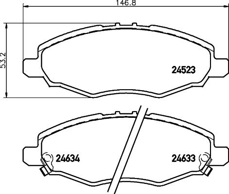 HELLA 8DB 355 013-181 - Гальмівні колодки, дискові гальма avtolavka.club