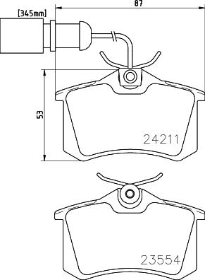 HELLA 8DB 355 013-131 - Гальмівні колодки, дискові гальма avtolavka.club