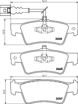 HELLA 8DB 355 013-841 - Гальмівні колодки, дискові гальма avtolavka.club