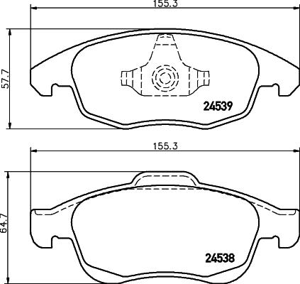 HELLA 8DB 355 013-341 - Гальмівні колодки, дискові гальма avtolavka.club