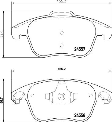 HELLA 8DB 355 013-351 - Гальмівні колодки, дискові гальма avtolavka.club