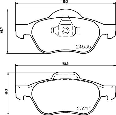 HELLA 8DB 355 013-271 - Гальмівні колодки, дискові гальма avtolavka.club