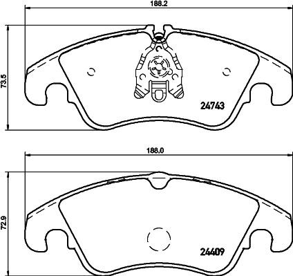 HELLA 8DB 355 023-571 - Гальмівні колодки, дискові гальма avtolavka.club