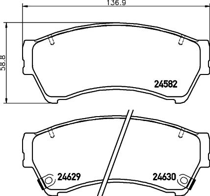 HELLA 8DB 355 013-761 - Гальмівні колодки, дискові гальма avtolavka.club