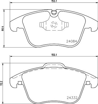 HELLA 8DB 355 013-731 - Гальмівні колодки, дискові гальма avtolavka.club