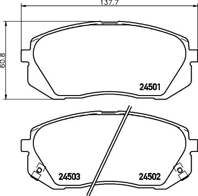 HELLA 8DB 355 012-961 - Гальмівні колодки, дискові гальма avtolavka.club