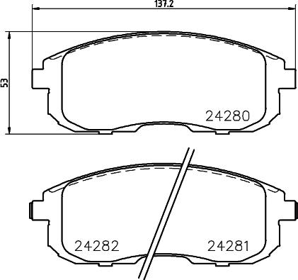 HELLA 8DB 355 012-901 - Гальмівні колодки, дискові гальма avtolavka.club