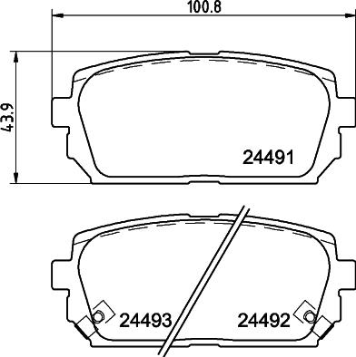 HELLA 8DB 355 012-971 - Гальмівні колодки, дискові гальма avtolavka.club