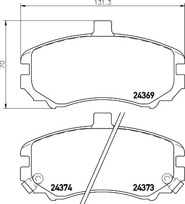 HELLA 8DB 355 012-471 - Гальмівні колодки, дискові гальма avtolavka.club