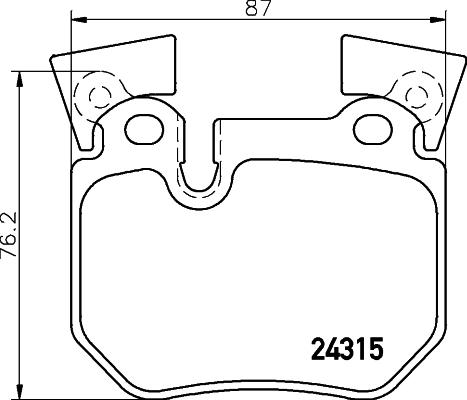 HELLA 8DB 355 012-551 - Гальмівні колодки, дискові гальма avtolavka.club