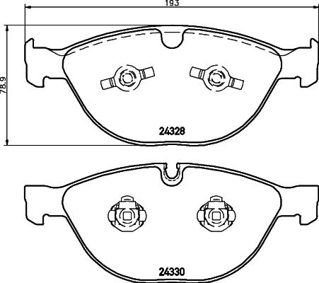 HELLA 8DB 355 012-521 - Гальмівні колодки, дискові гальма avtolavka.club