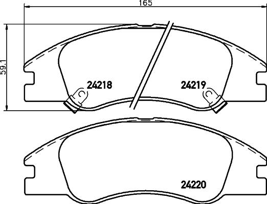 HELLA 8DB 355 028-301 - Гальмівні колодки, дискові гальма avtolavka.club