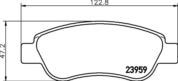 HELLA 8DB 355 012-141 - Гальмівні колодки, дискові гальма avtolavka.club