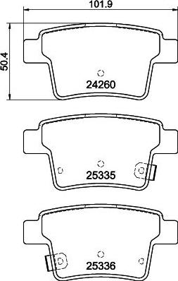 HELLA 8DB 355 012-171 - Гальмівні колодки, дискові гальма avtolavka.club