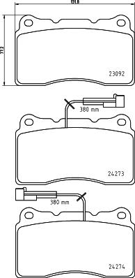 HELLA 8DB 355 012-291 - Гальмівні колодки, дискові гальма avtolavka.club