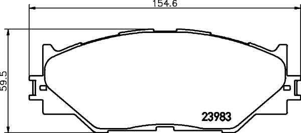 HELLA 8DB 355 012-241 - Гальмівні колодки, дискові гальма avtolavka.club