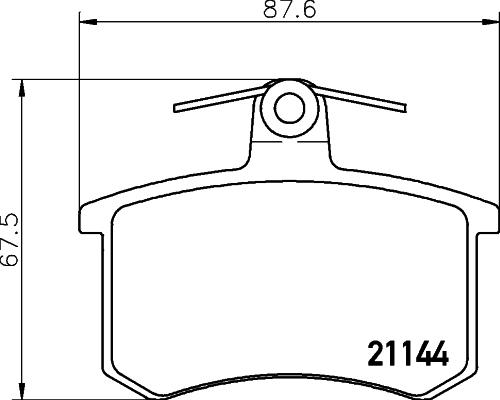 HELLA 8DB 355 017-951 - Гальмівні колодки, дискові гальма avtolavka.club