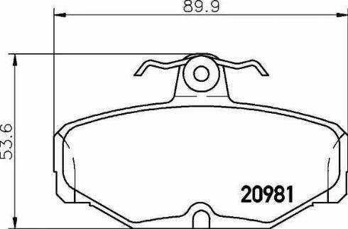 HELLA 8DB 355 017-621 - Гальмівні колодки, дискові гальма avtolavka.club