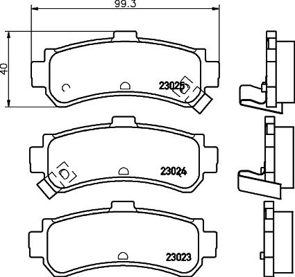 HELLA 8DB 355 017-191 - Гальмівні колодки, дискові гальма avtolavka.club