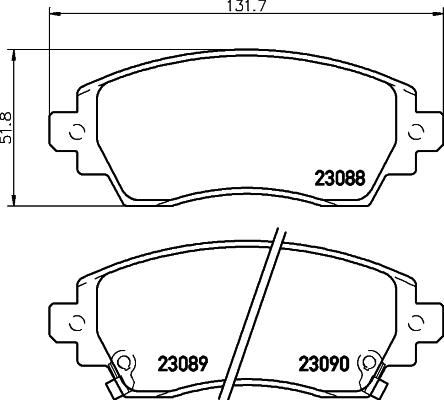 HELLA 8DB 355 017-101 - Гальмівні колодки, дискові гальма avtolavka.club