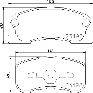 HELLA 8DB 355 017-111 - Гальмівні колодки, дискові гальма avtolavka.club