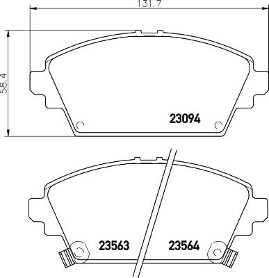 HELLA 8DB 355 017-171 - Гальмівні колодки, дискові гальма avtolavka.club