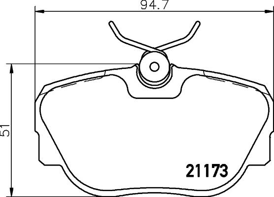 HELLA 8DB 355 017-811 - Гальмівні колодки, дискові гальма avtolavka.club