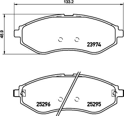 HELLA 8DB 355 017-351 - Гальмівні колодки, дискові гальма avtolavka.club