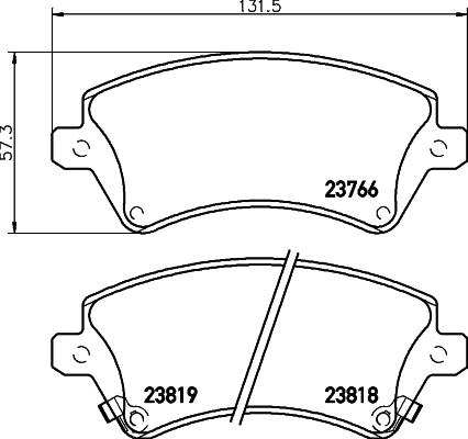 HELLA 8DB 355 017-241 - Гальмівні колодки, дискові гальма avtolavka.club